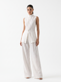 Grace Linen Wide-Leg Pants Set