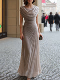 Margot Cowl Neck Ruched Maxi Dress