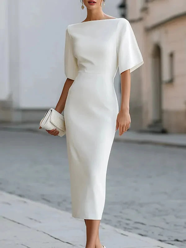 Genevieve Ruffle Sleeve Midi Dress