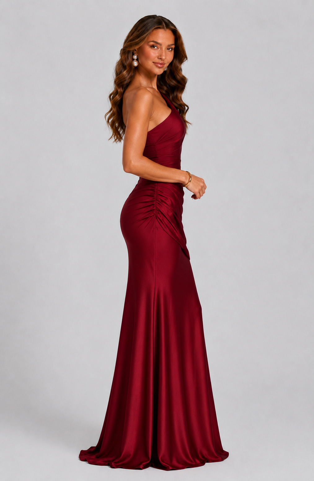 Aurelia One-Shoulder Draped Maxi Dress