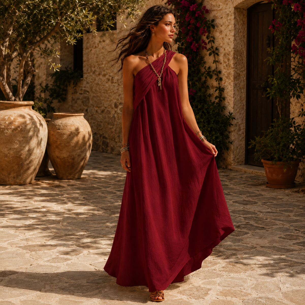 Vera Crossover Maxi Dress
