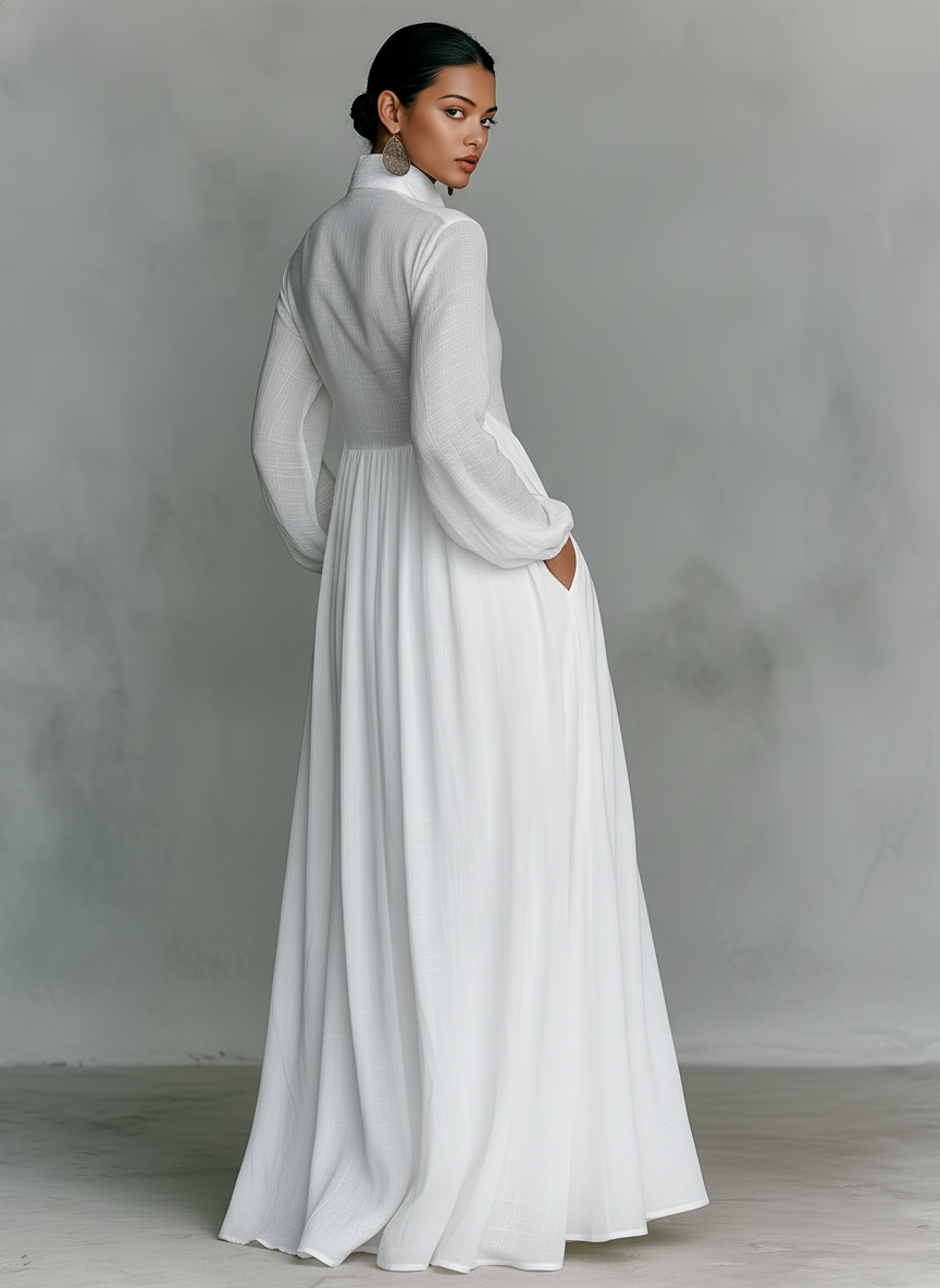 Willow Linen Patchwork Maxi Dress