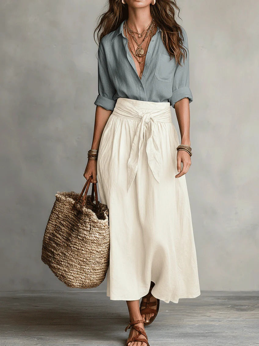 Camilla Shirt & Midi Skirt Set