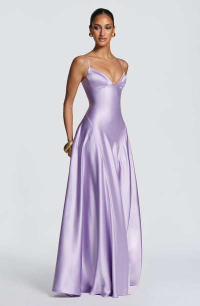 Elara Satin Cupped Maxi Dress