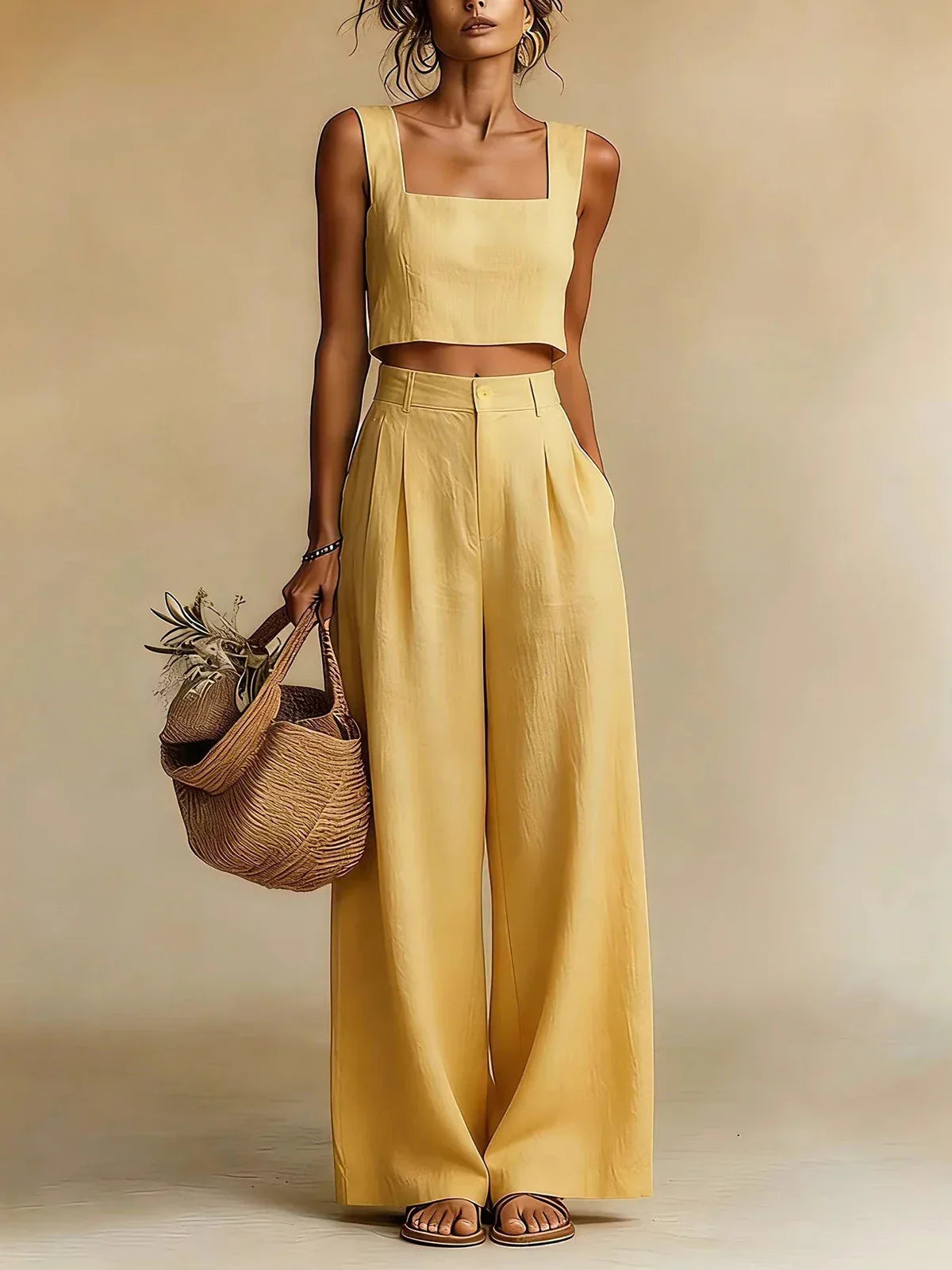 Palma Top & Palazzo Pants Set