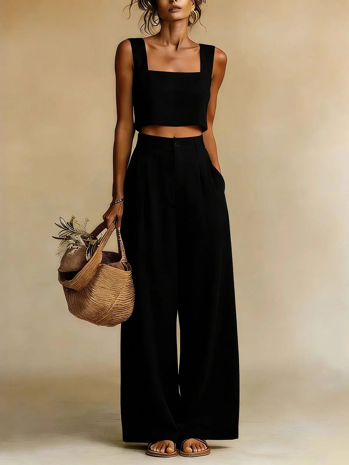 Palma Top & Palazzo Pants Set