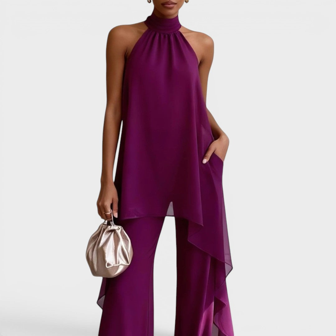 Clara Halter Neck Pants Set