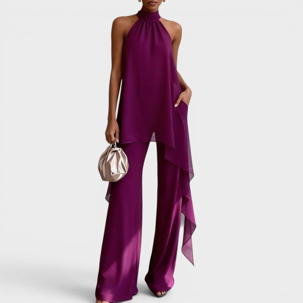 Clara Halter Neck Pants Set