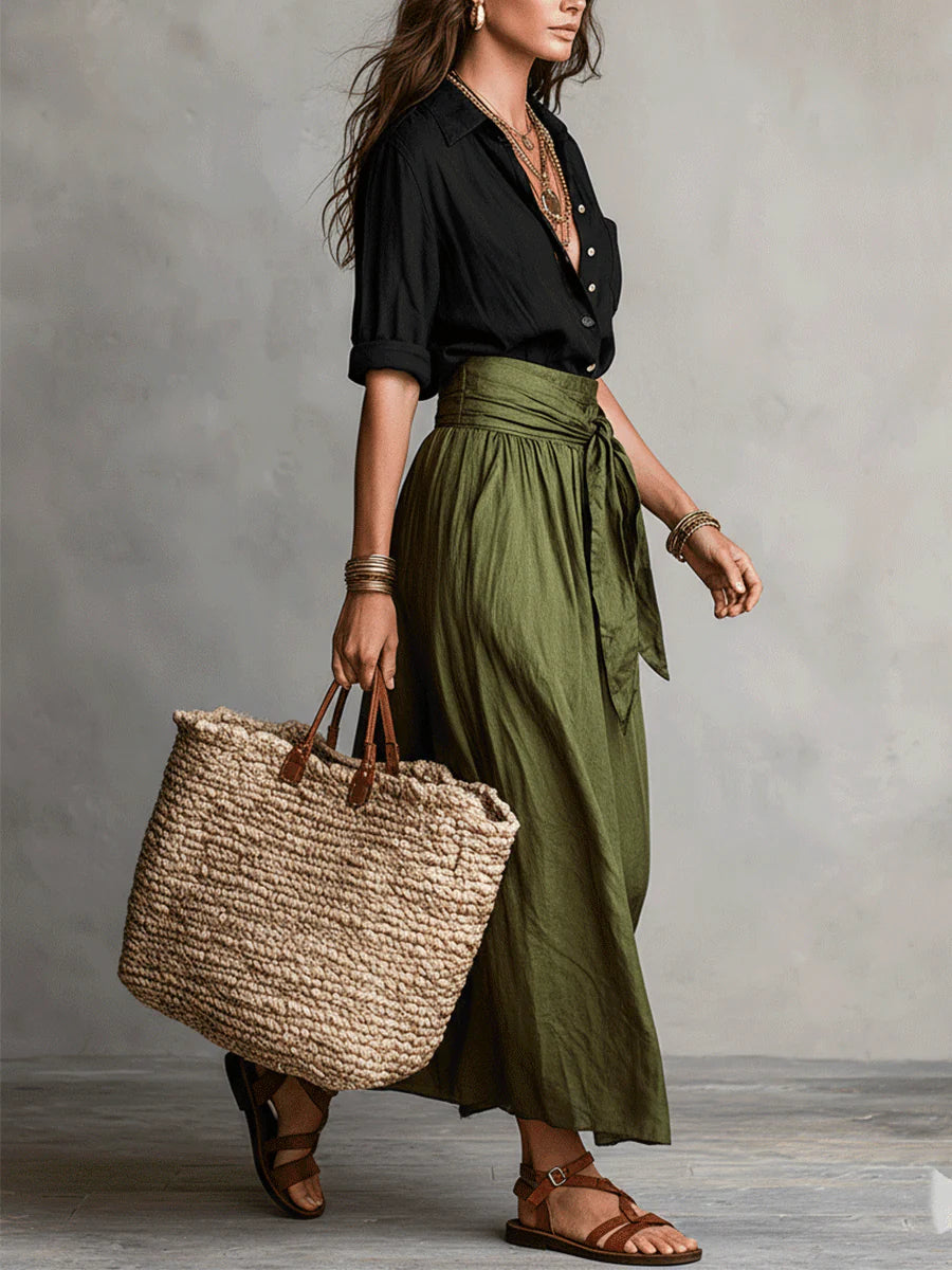 Camilla Shirt & Midi Skirt Set