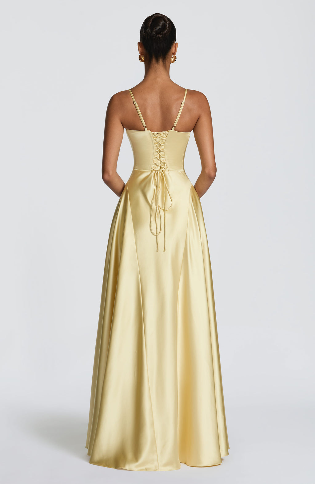 Elara Satin Cupped Maxi Dress