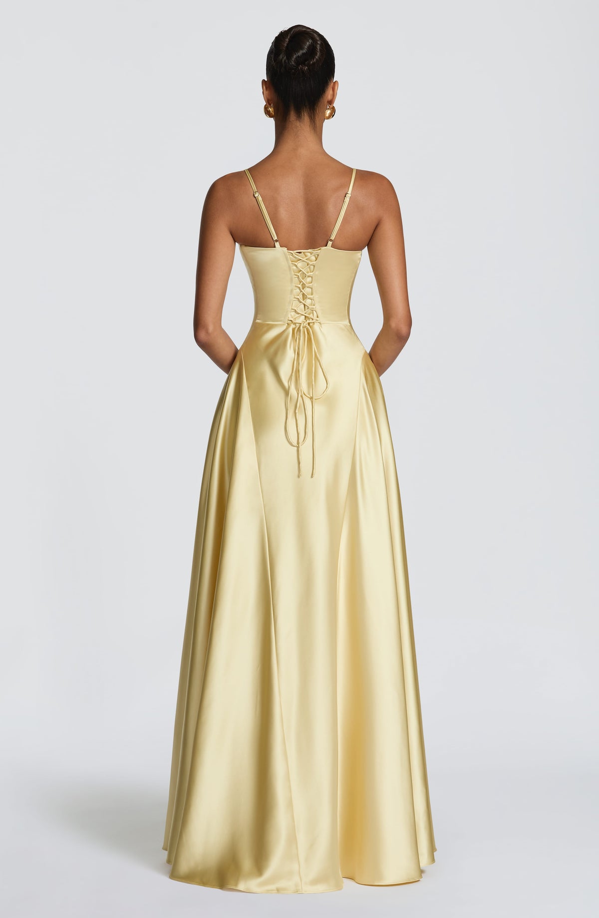 Elara Satin Cupped Maxi Dress