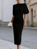 Genevieve Ruffle Sleeve Midi Dress