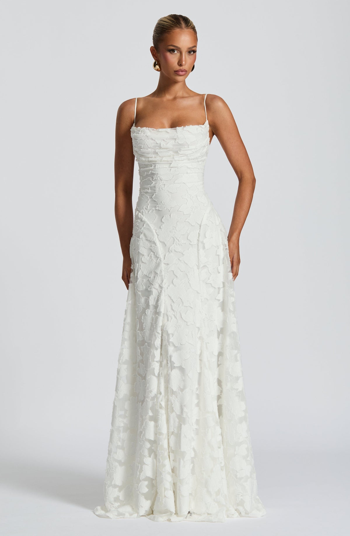 Celeste Textured Overlay Maxi Dress