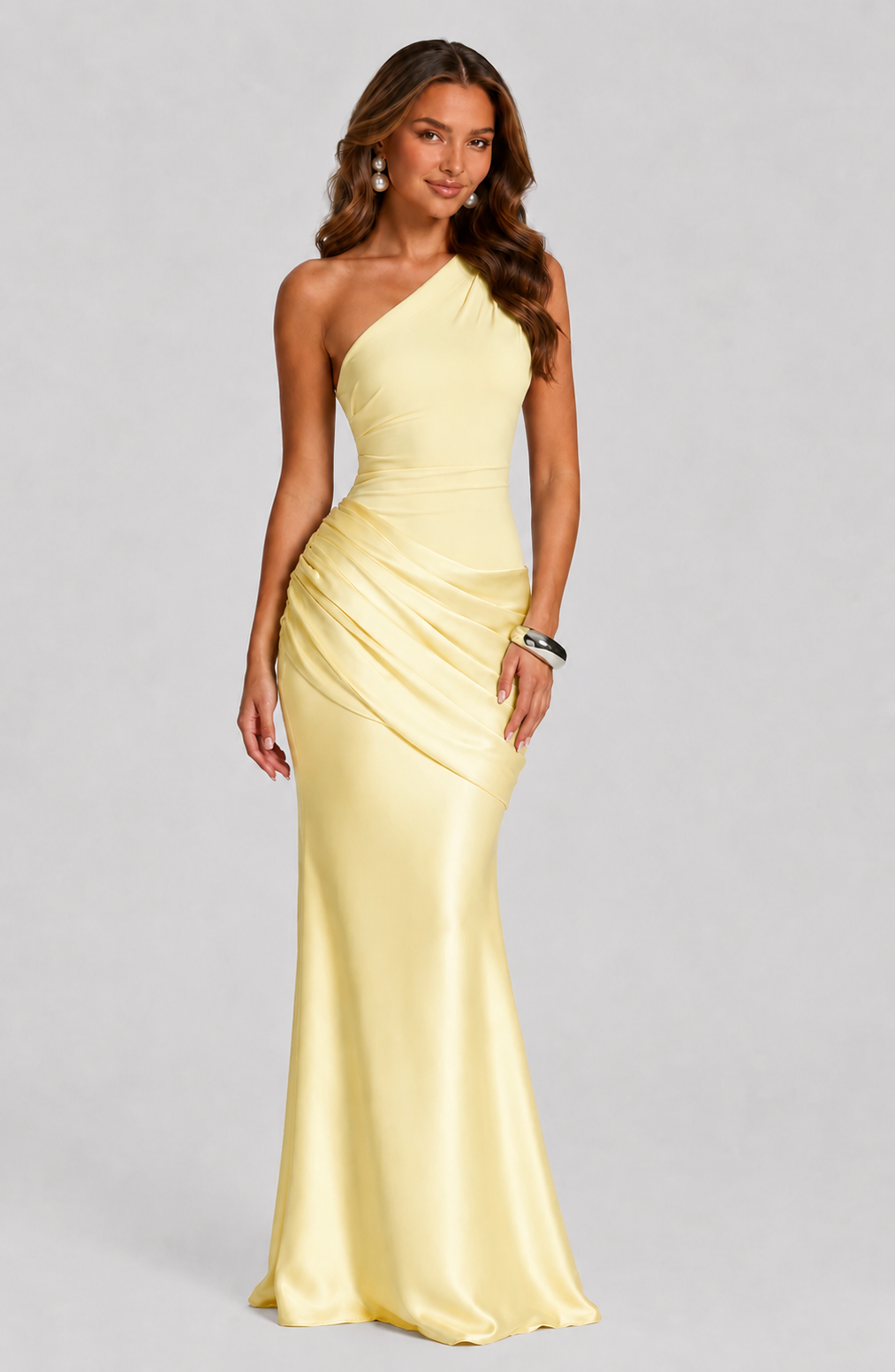 Aurelia One-Shoulder Draped Maxi Dress