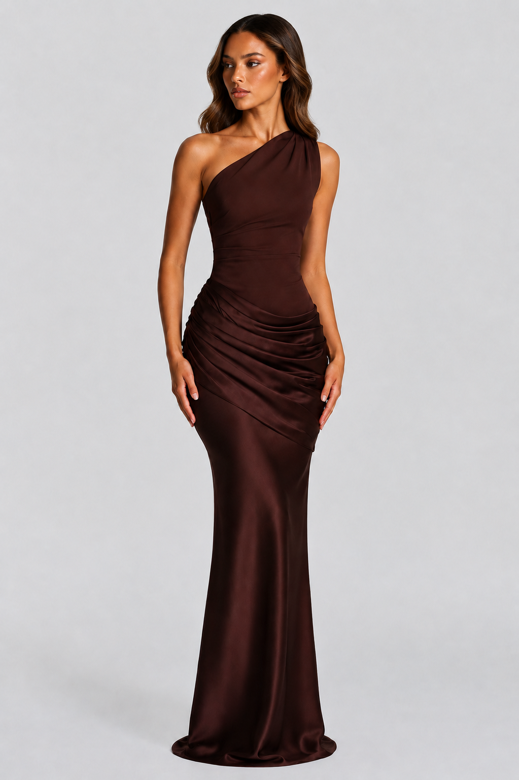 Aurelia One-Shoulder Draped Maxi Dress